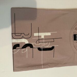 Boss Graphic Tee in Taupe and Black